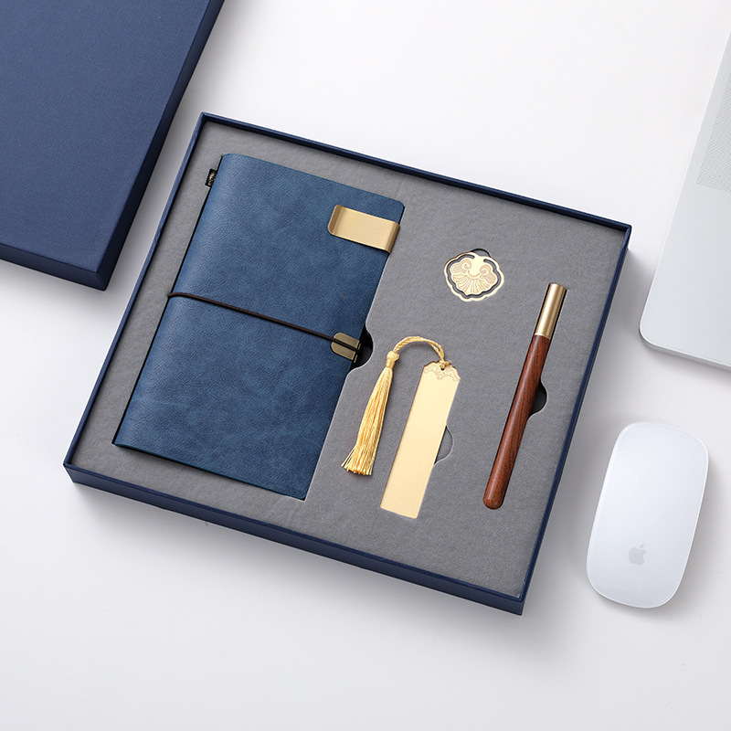 Travel Journal Notebook, USB Drive, Ballpoint Pen & Bookmark Gift Set