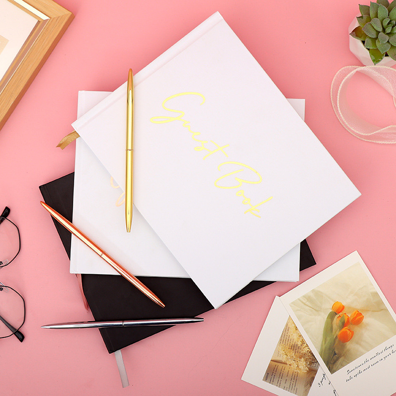 297 × 210 mm Coated Paper Board-Mounted Guestbook