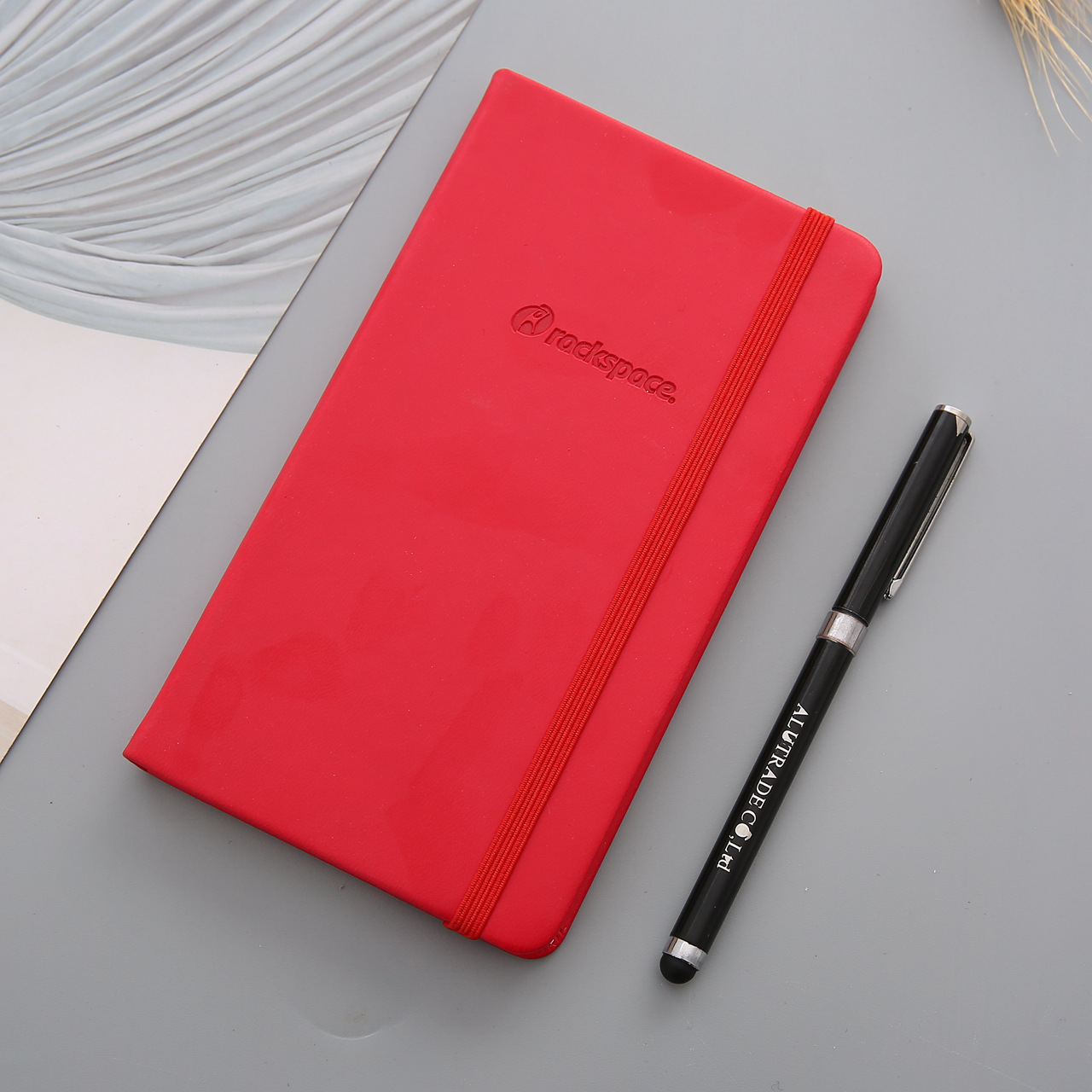 Portrait Vegan Leather Hardcover Notebook with Elastic Band