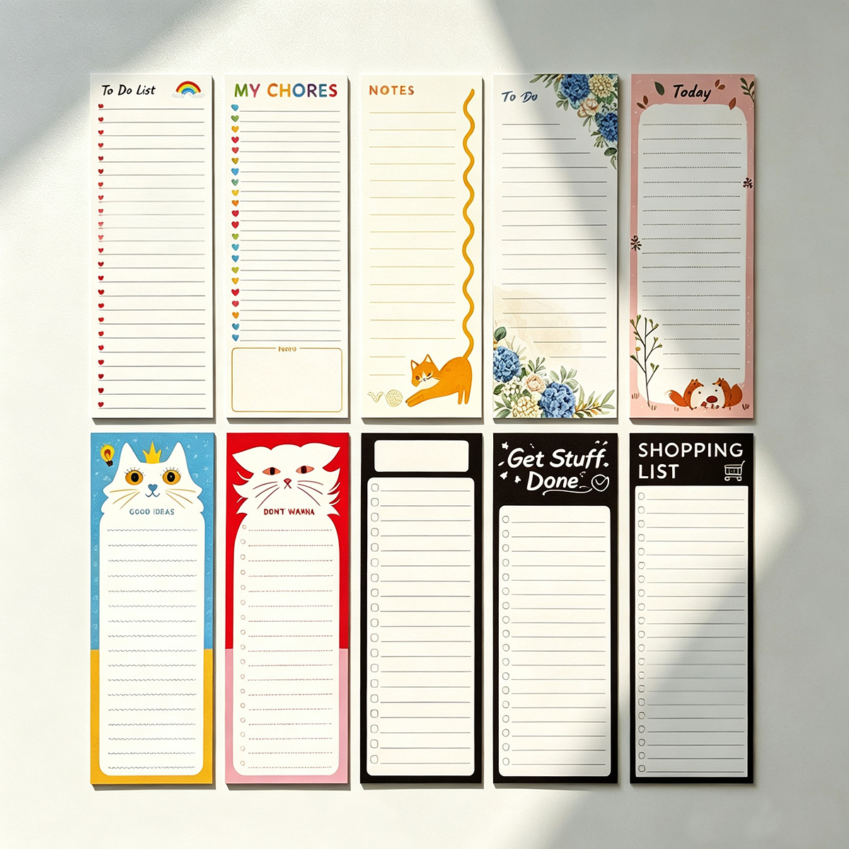 Magnetic-Back Slim Glue-Bound Notepad