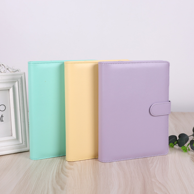 Padded Vegan Leather 6-Ring Organizer Notebook with Magnetic Closure