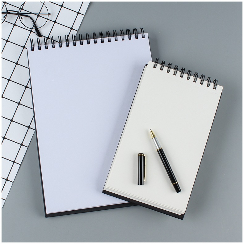 Black Kraft Paper Hardcover Spiral Sketchbook